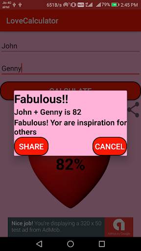 LOVE CALCULATOR (test your true love) screenshot 1