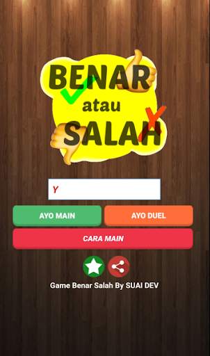 Game Benar Salah Tebak Tebakan screenshot 1