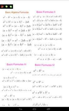 Algebra Useful Formulas screenshot 7
