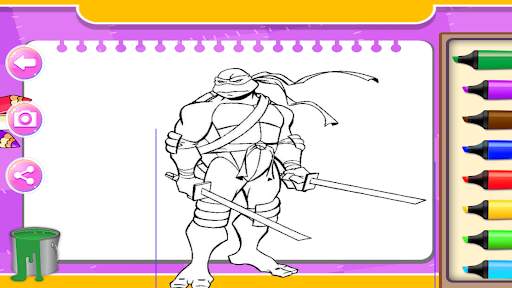 Ninja Coloring Super Turtle screenshot 3