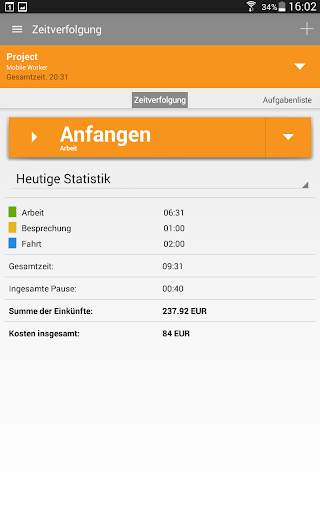 Mobile Worker - Zeiterfassung screenshot 5