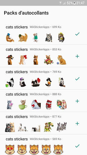 Cats stickers for Chat - WAStickerApps screenshot 1