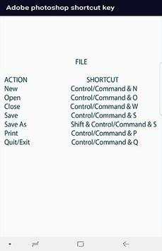Adobe photoshop shortcut key screenshot 3