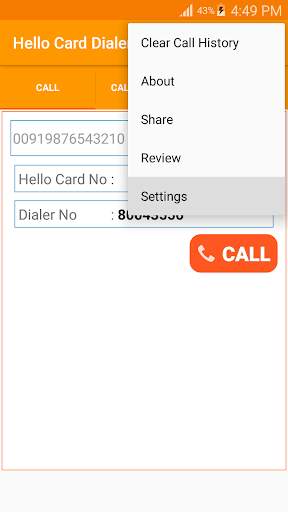 Hello Card Dialer screenshot 1