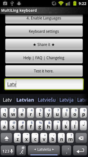 Latvian Keyboard Plugin screenshot 1