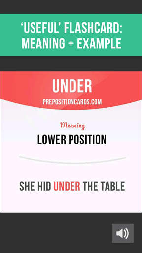 Prepositions Cards: Learn English Prepositions screenshot 3