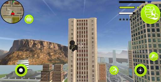 Neon Stickman Rope Hero Spider Gangstar Crime screenshot 3