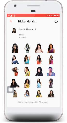 Shruti Haasan Stickers 4 WhatsApp screenshot 3