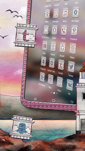 Lighthouse Painting Launcher Theme screenshot 3