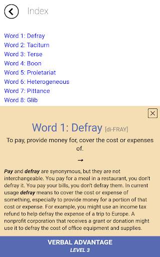 Verbal Advantage - Level 3 screenshot 6