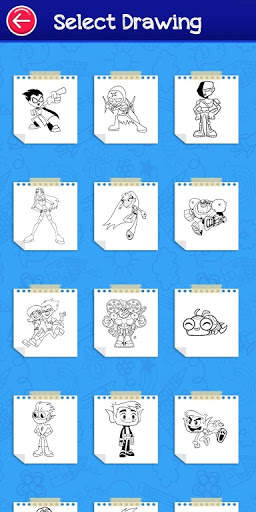 Teen the titans coloring go cartoon game screenshot 5