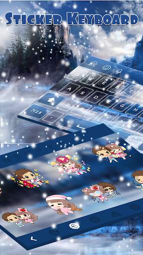 White Iceland Animated Keyboard screenshot 2