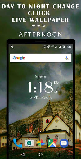 Day & Night Digital Clock live wallpaper screenshot 3
