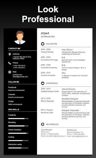 Professional CV Maker PDF screenshot 1