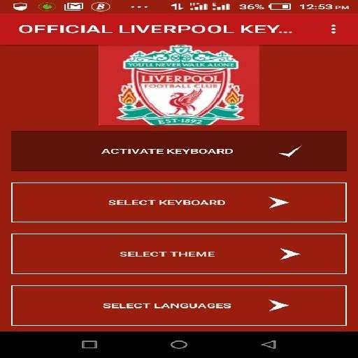 OFFICIAL LIVERPOOL KEYBOARD 2020 screenshot 2