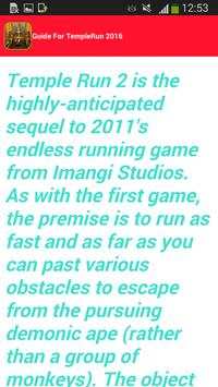 guide  For Temple Run 2016 screenshot 7