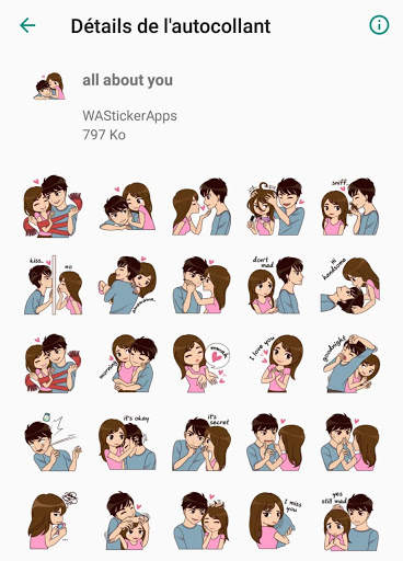 Funny Couple In Love stickers - WAStickerApps स्क्रीनशॉट 5