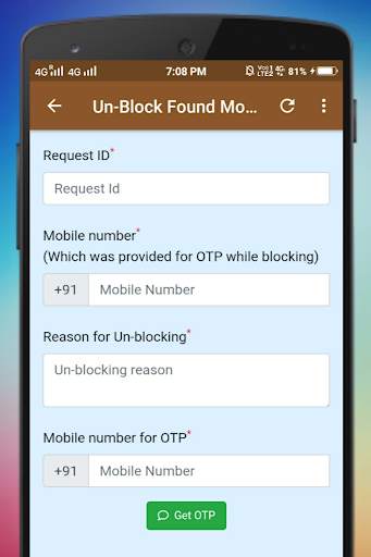 Block Unblock to Lost or Stolen Mobile - CEIR screenshot 5