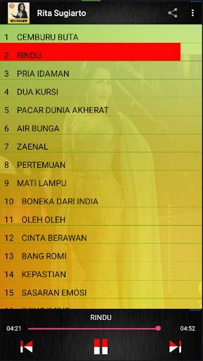 Lagu Dangdut Rita Sugiarto Populer Offline screenshot 2