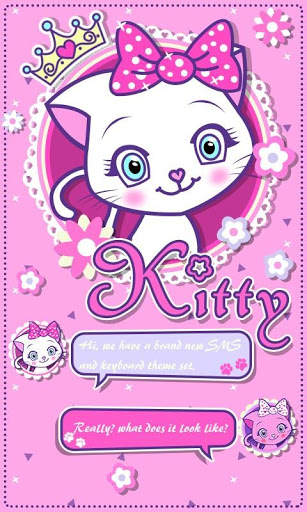 GO SMS PRO KITTY THEME screenshot 1