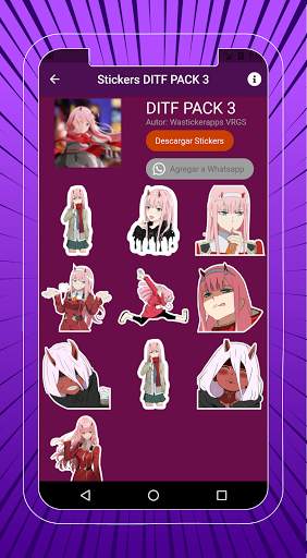 Darling in the Franxx stickers for Whatsapp screenshot 6