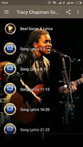 Tracy Chapman Sons & Lyrics screenshot 1