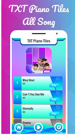 TXT Piano Tiles All Song screenshot 1