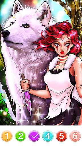 Warrior girl coloring games-Free offline games screenshot 1