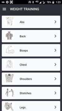 Weight Training screenshot 1