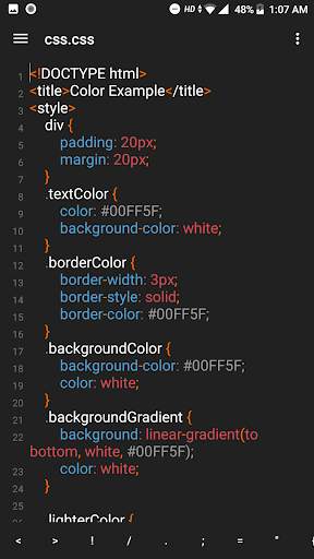 Html CSS JavaScript 용 메모장 플러스 코드 편집기 screenshot 1