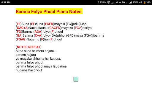 Nepali Songs Piano And Flute Notes screenshot 9