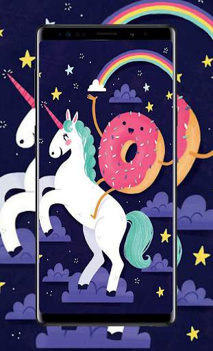 Kawaii Unicorn Wallpaper screenshot 3