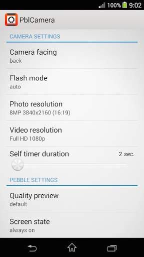 Camera for Pebble screenshot 2