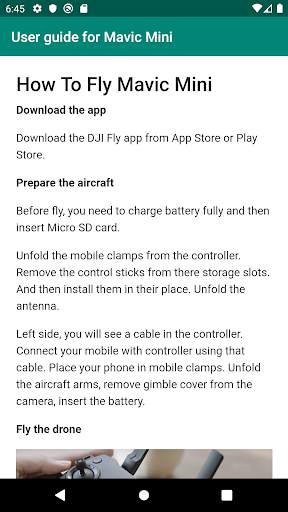 User guide for Mavic Mini screenshot 2