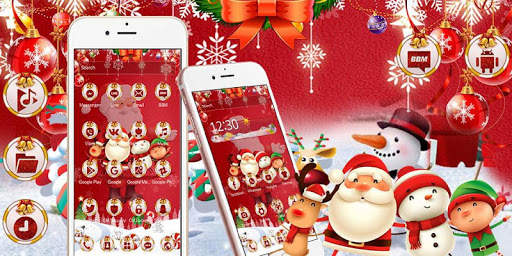 Red santa claus christmas happy theme 1 تصوير الشاشة
