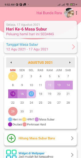 Kalkulator Masa Subur screenshot 1
