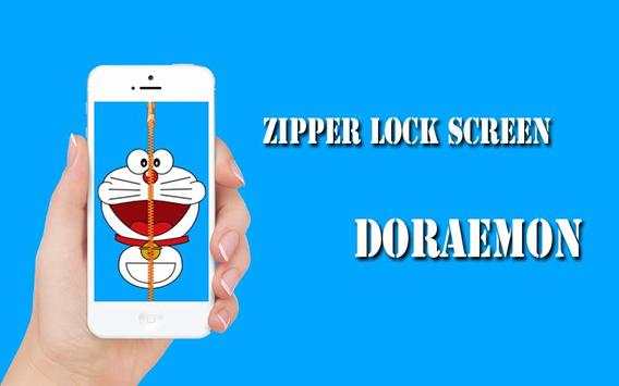 Zipper Lock Screen Doraemon screenshot 1