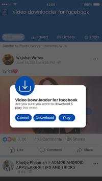 All Video downloader For Facebook screenshot 3