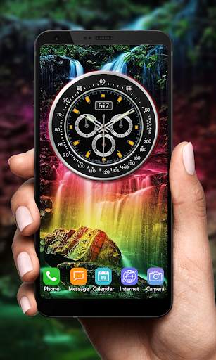 Analog & Digital Clock Wallpaper screenshot 2