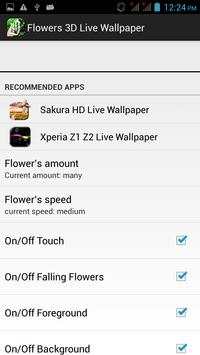 Flowers 3D live wallpaper screenshot 3