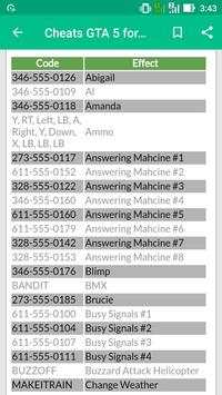 Cheats GTA 5 for PS3 screenshot 1