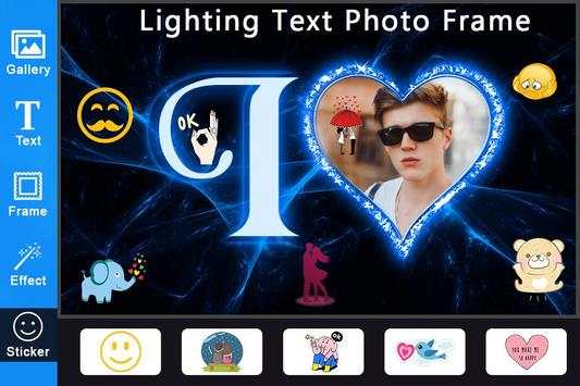 Lighting Text Photo Frame screenshot 4
