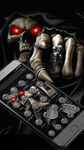 Dark Immortal Pointing Skull Theme screenshot 5