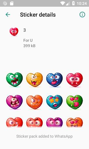 Hearts Stickers for WhatsApp 💝 "WAStickerApps" 💙 screenshot 4