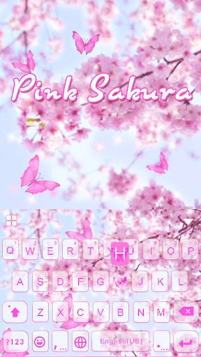 Pinksakura Keyboard Theme screenshot 1