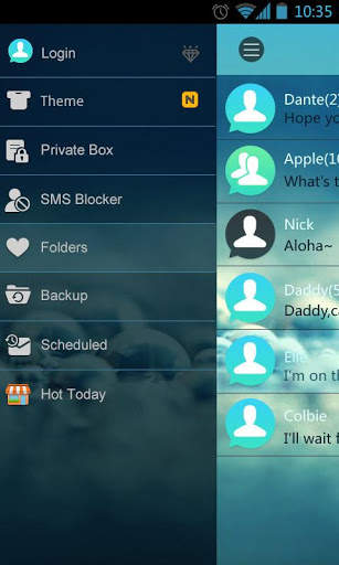 GO SMS Pro Clean Theme EX screenshot 3