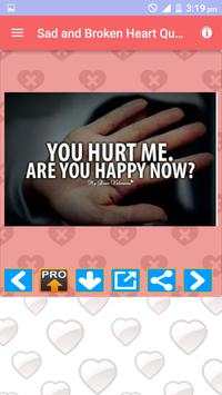 Sad Broken Heart Photos Quotes screenshot 1