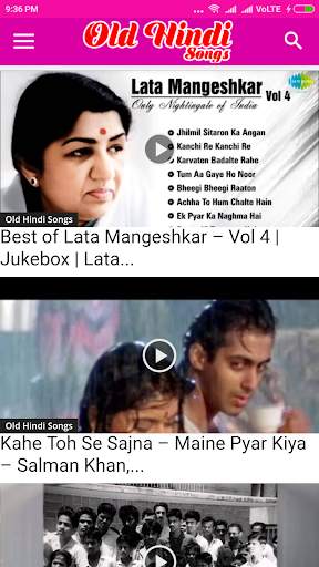 Old Hindi Video Songs - Bollywood screenshot 1