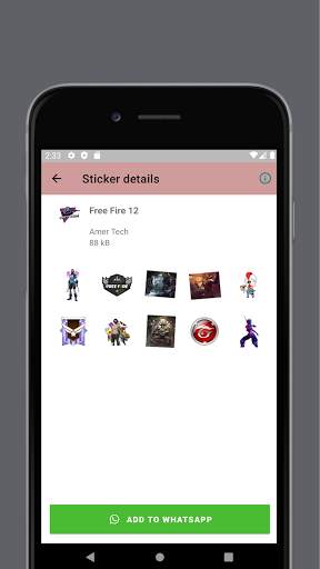FF Animation Sticker 2021 for WhatsApp screenshot 3