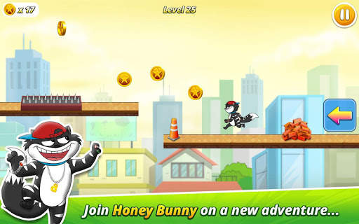 Honey Bunny – Run for Kitty : Hero Runner Dash скриншот 1
